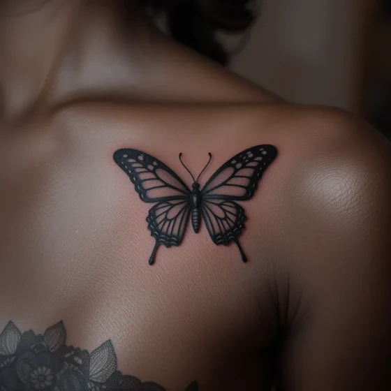 Black Butterfly Tattoo