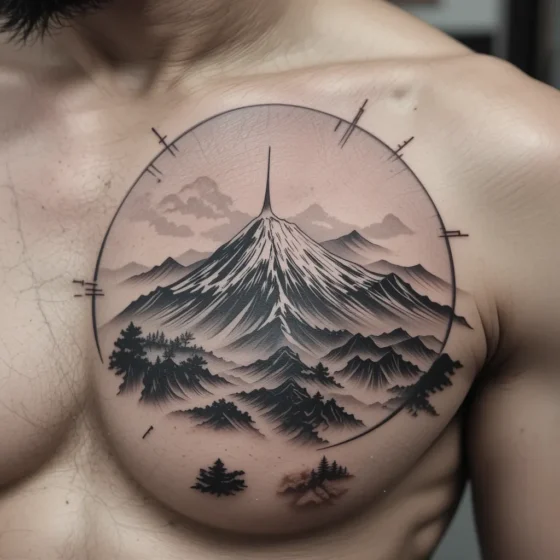 Black and Grey Realistic Fuji