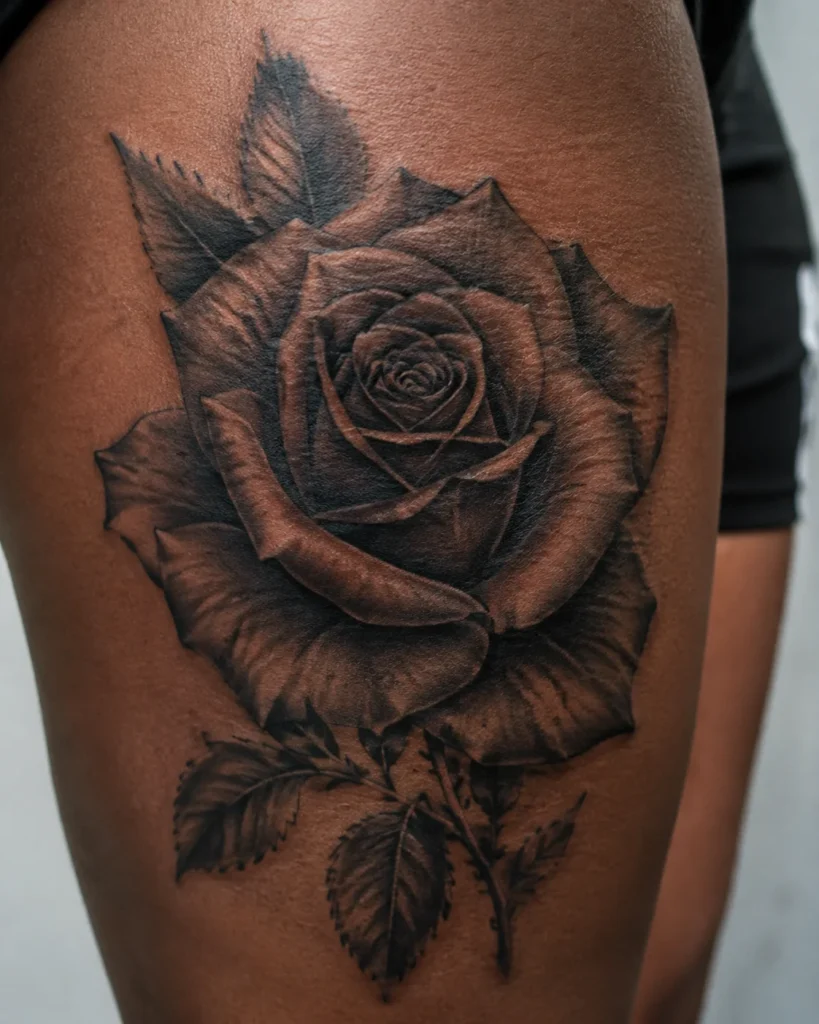 Bold Floral Tattoo