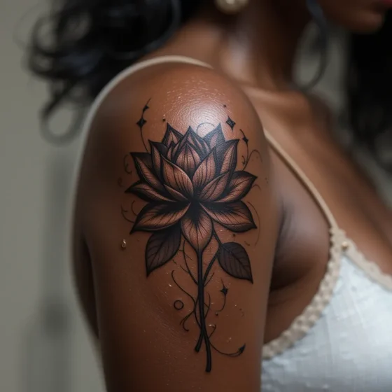 Bold Floral Tattoo