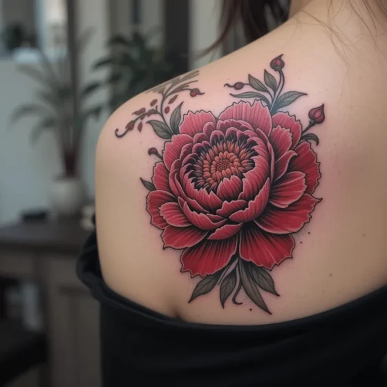 Bold Red Peony
