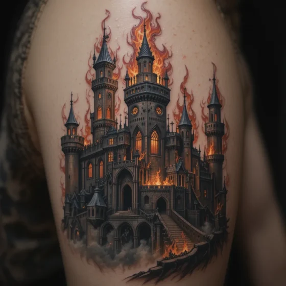 Burning Castle Scene