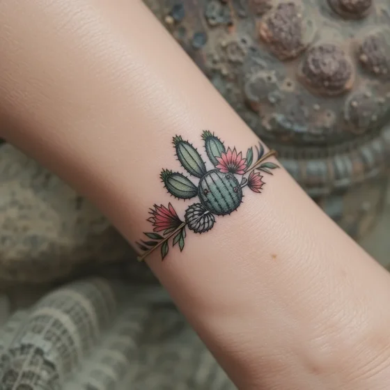  Cactus Flower Wrist Wrap