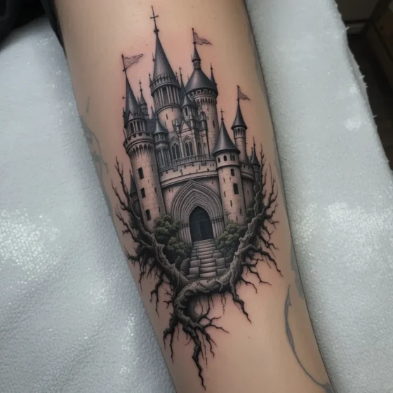 Castle with Thorny Vines