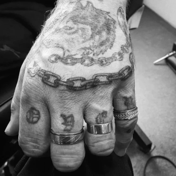 Chain Links on Fist
