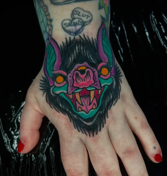 Classic Bat Head on the Hand