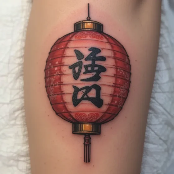 Classic Paper Lantern with Kanji