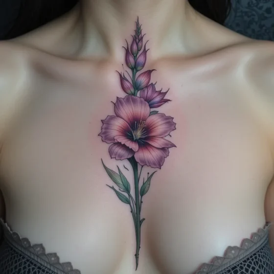 Colored Petal Gladiolus on Ribcage