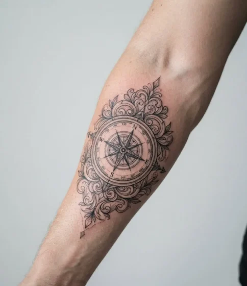 Compass Tattoo