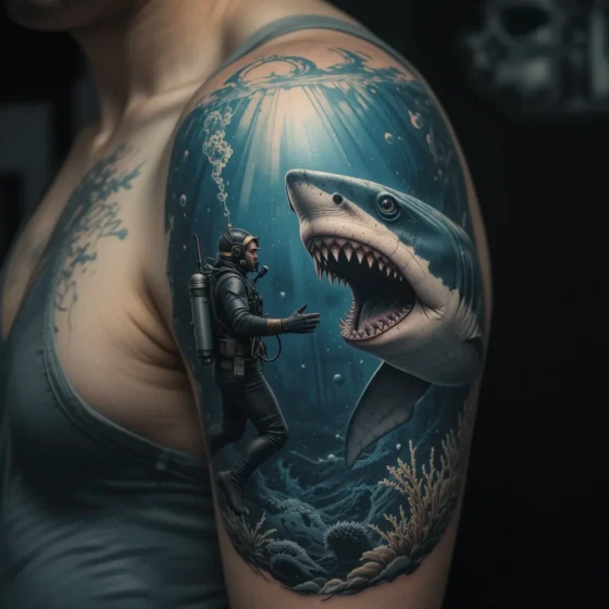Deep Sea Diver vs. Shark