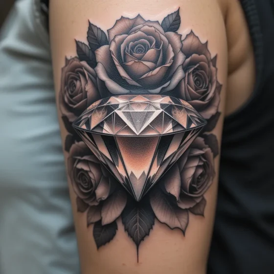 Diamond and Rose Combination