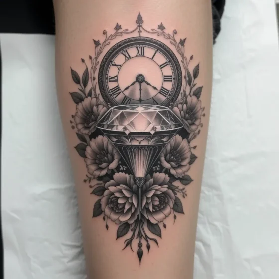 Diamond with a Clock
