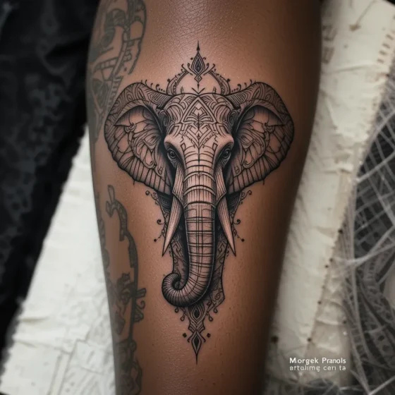 Elephant with Tribal Patterns