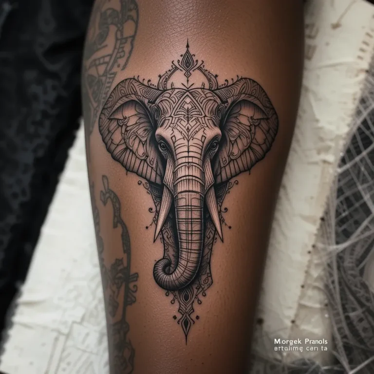 Elephant with Tribal Patterns