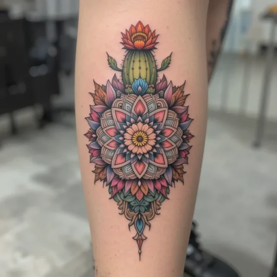 Floral Mandala Cactus