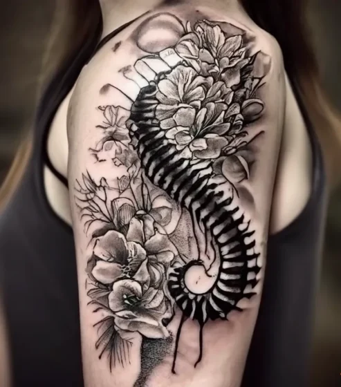 Floral and Centipede Fusion