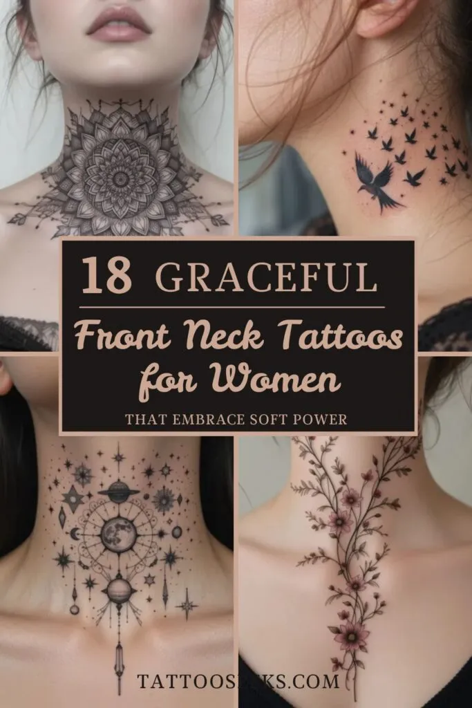 Front Neck Tattoos for Women