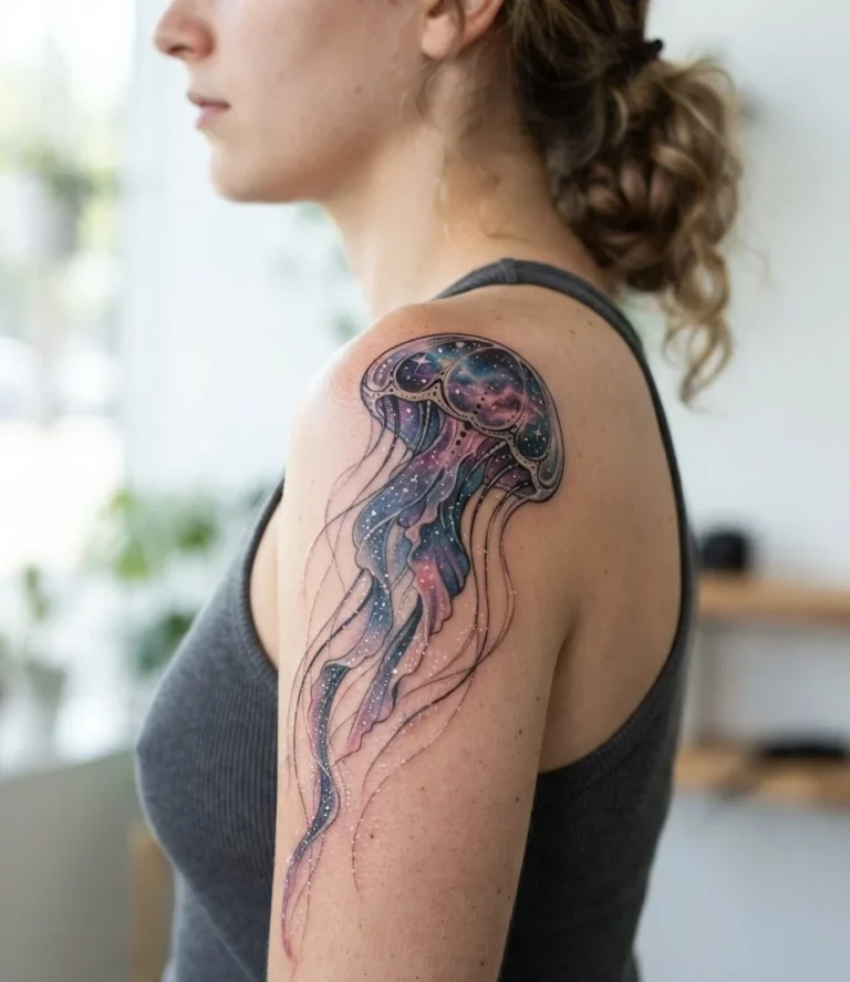 Galaxy Jellyfish Tattoo
