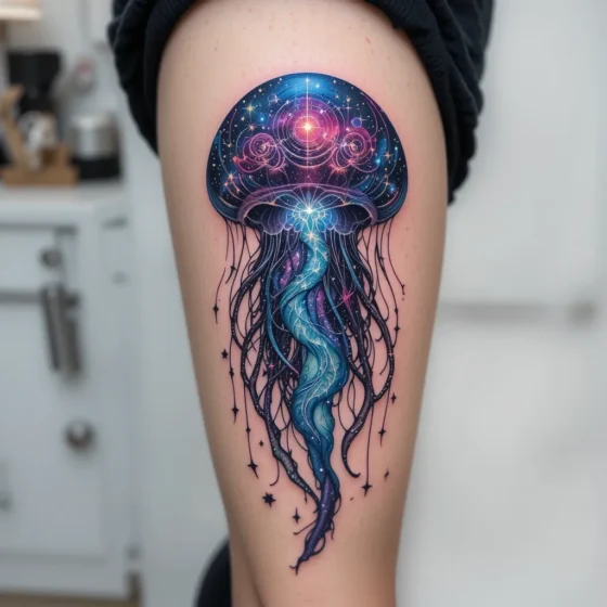 Galaxy Jellyfish Tattoo