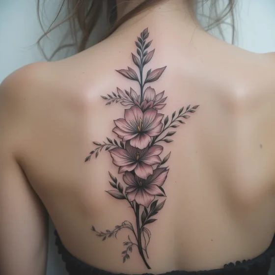 Gladiolus Between Shoulder Blades