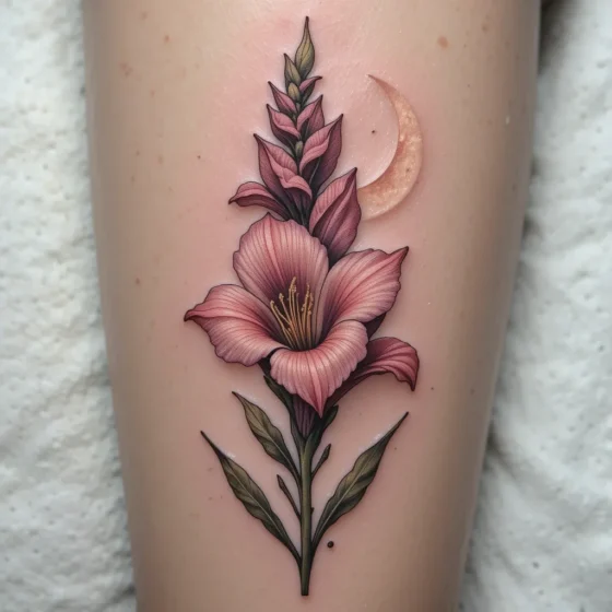 Gladiolus With Crescent Moon