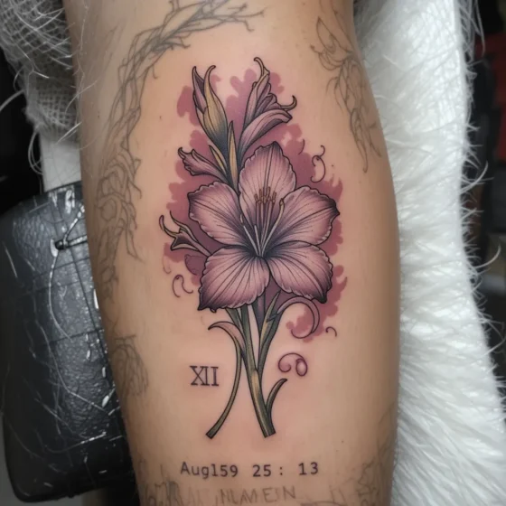 Gladiolus and Roman Numerals Combo