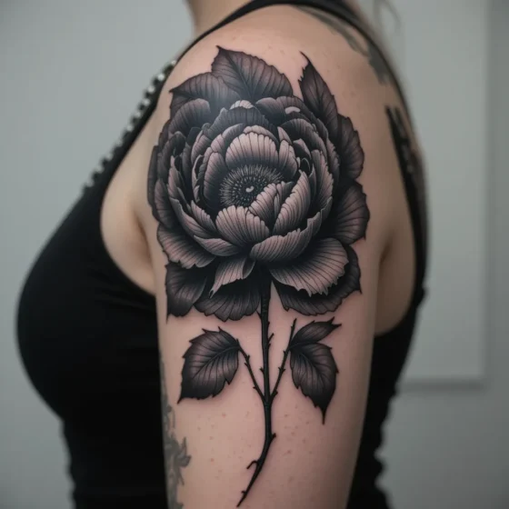 Gothic Black Peony