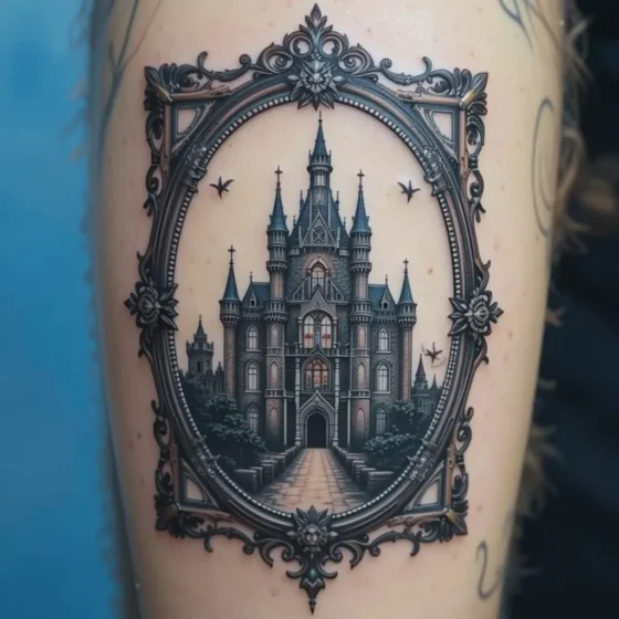 Gothic Castle Inside a Frame