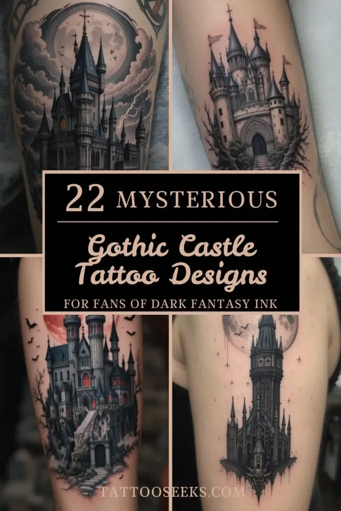 Gothic Castle Tattoo Designs