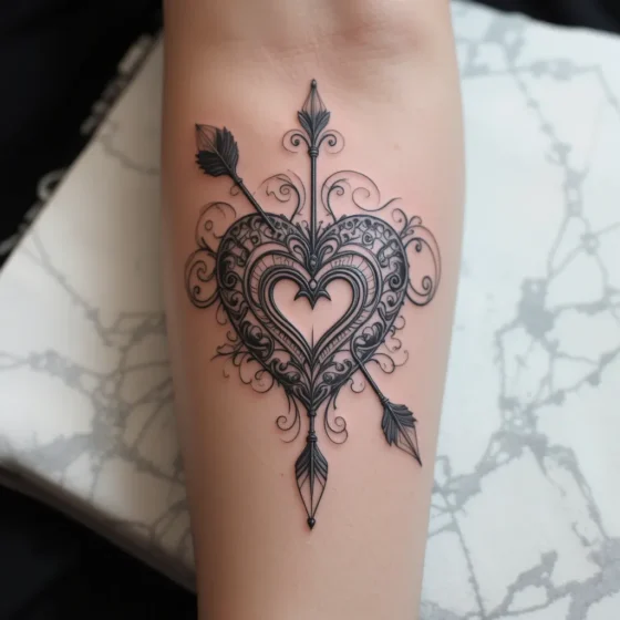 Heart and Arrow Tattoo