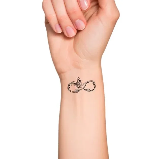 Hummingbird with Infinity Symbol