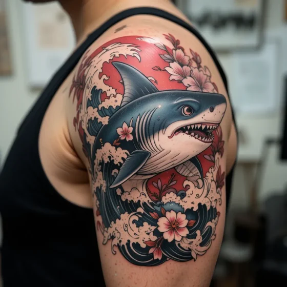 Japanese Irezumi-Style Shark