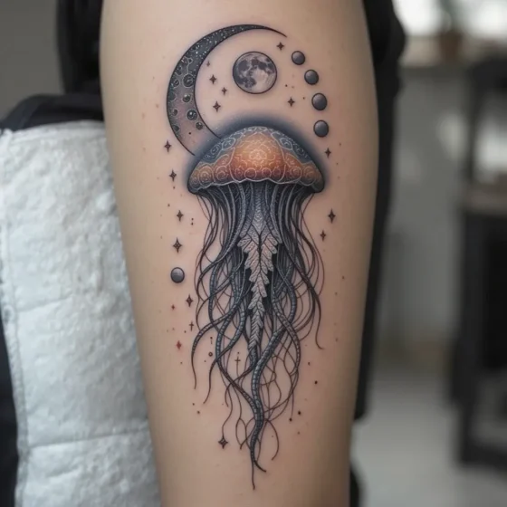 Jellyfish + Moon Phases Fusion