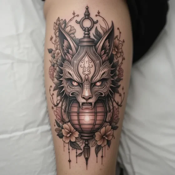 Lantern with Fox Mask (Kitsune)