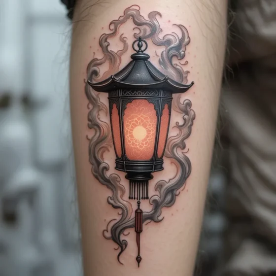 Lantern with Rising Smoke