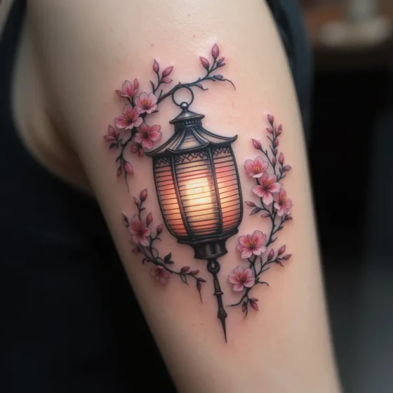 Lantern with Sakura Blossoms