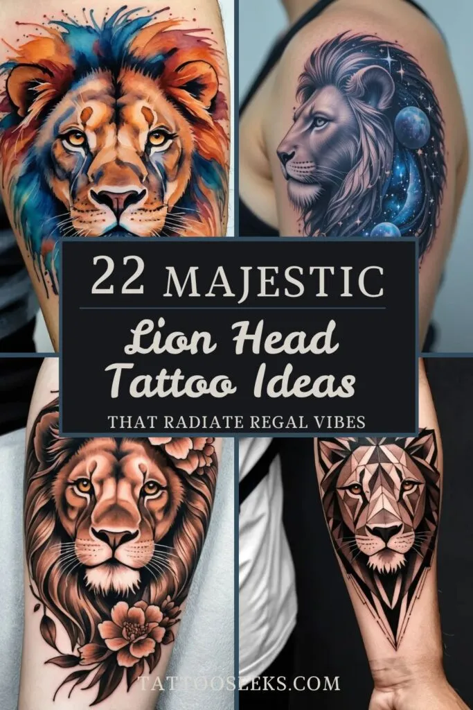 Lion head tattoos
