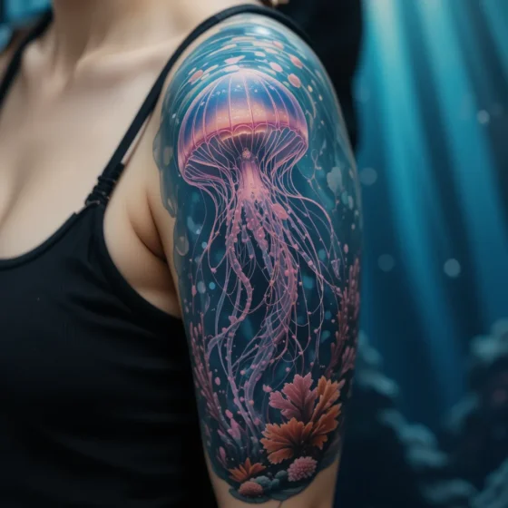 Mesmerizing Jellyfish with Underwater Detail