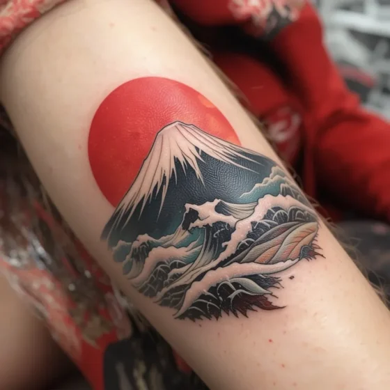 Mount Fuji with Rising Sun