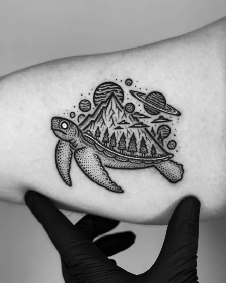 Mountain Landscape Turtle
