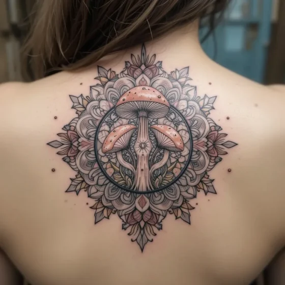 Mushroom Mandala Tattoo