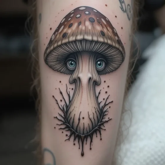 Mushroom With Eyes Hidden in the Gills
