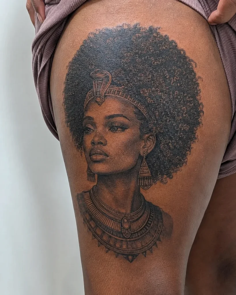 Natural Hair Goddess Tattoo