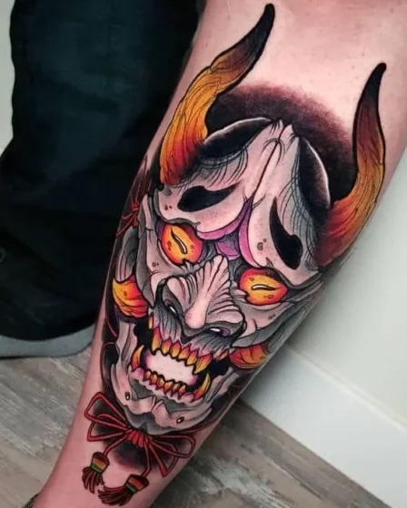 Oni Roaring with Open Mouth