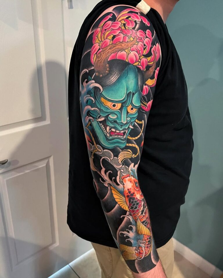 Oni with Wind Bars (Karakusa)