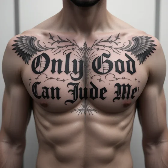 Only God Can Judge Me” Chest Piece