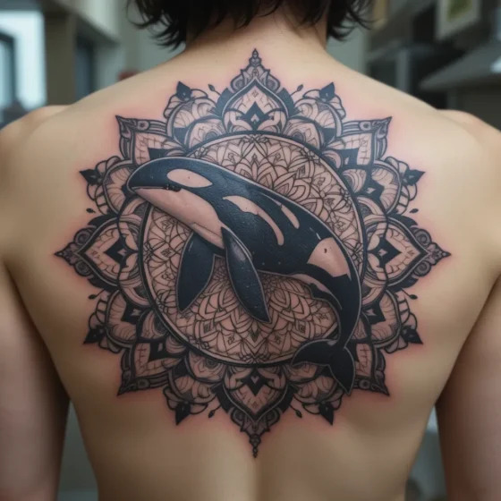 Orca Inside a Mandala