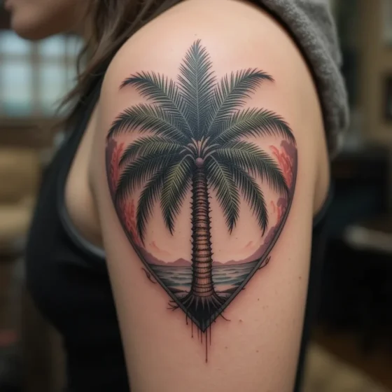 Palm Tree Within a Heart