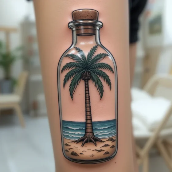 Palm Tree in a Bottle
