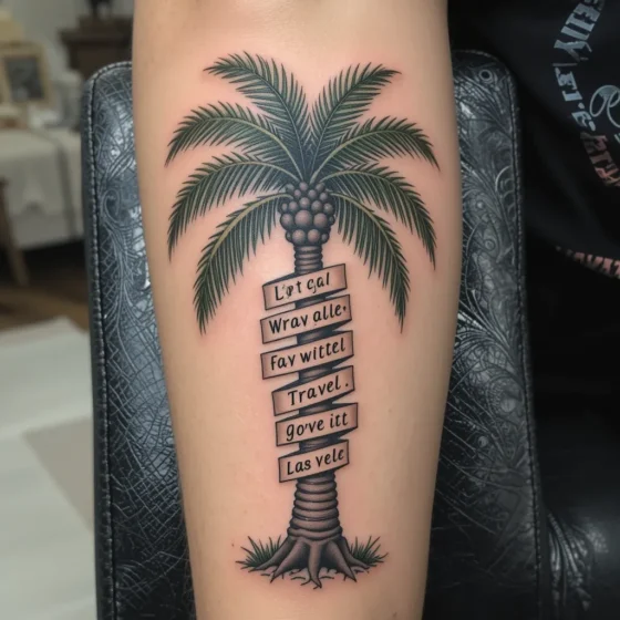 Palm Tree with Quote